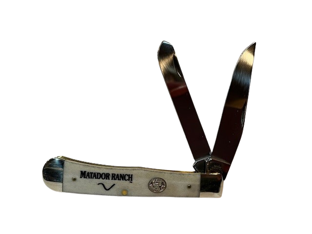 Moore Maker White Bone Handle Trapper