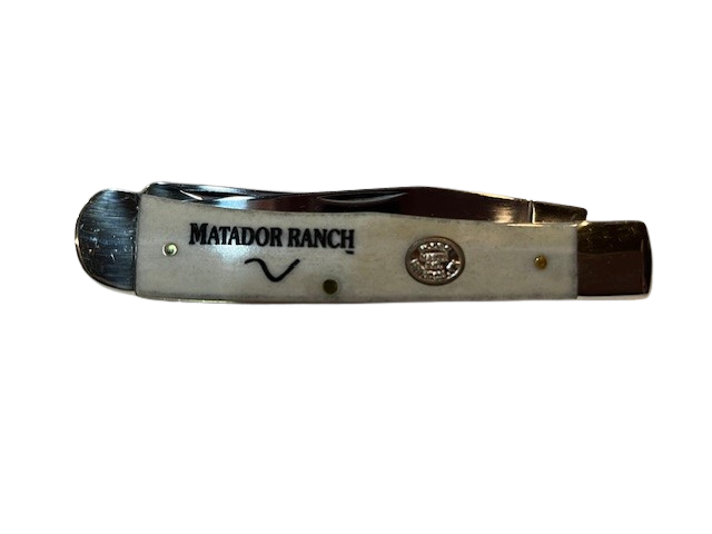 Moore Maker White Bone Handle Trapper