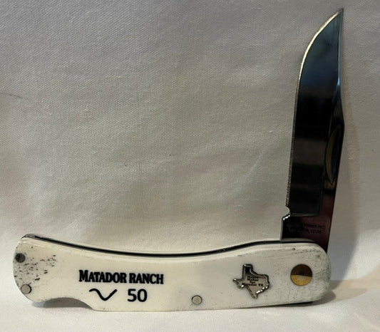 TEXAS WHITE BONE LOCKBACK - 3-3/4" 5110LBG Texas