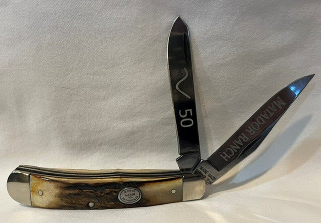 #6202B - LARGE LINER LOCK STAG TRAPPER - 4 1/2"